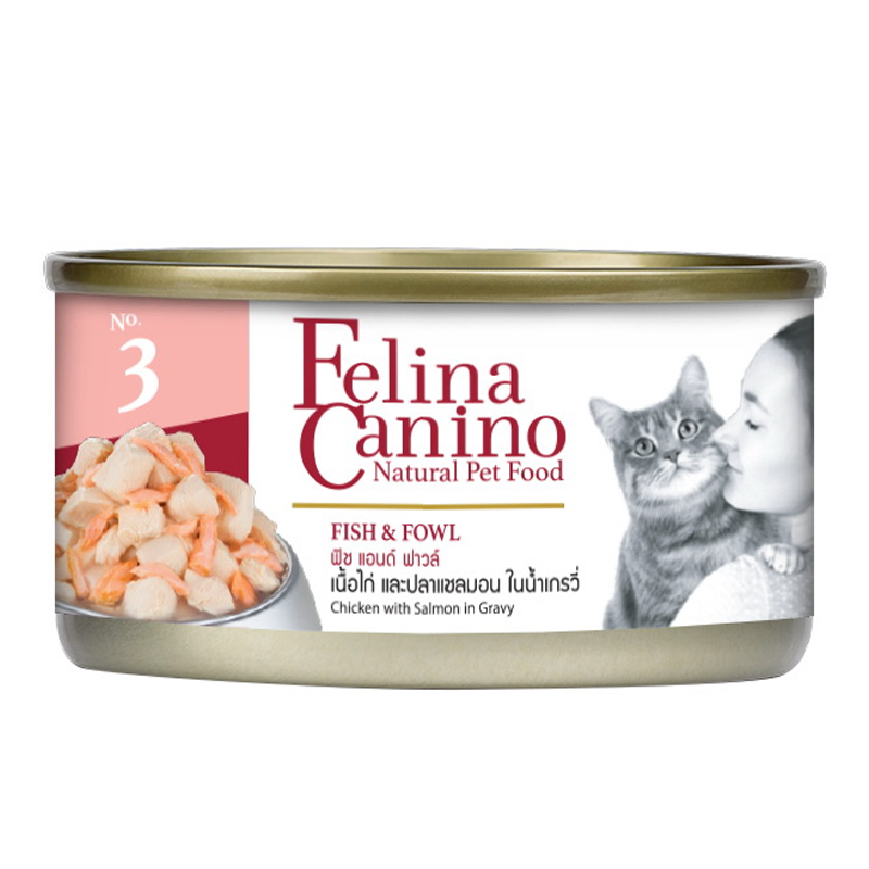 Felina Canino 70 กรัม อาหารเปียกสำหรับแมว ชิ้นเนื้อเน้นๆ คุ้มค่า ราคาถูก