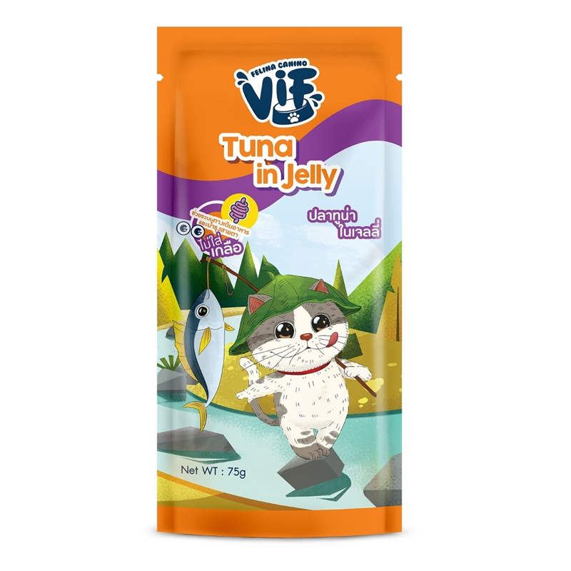 Felina VIF cat Jelly 75g Adult รสทูน่าในเจลลี่