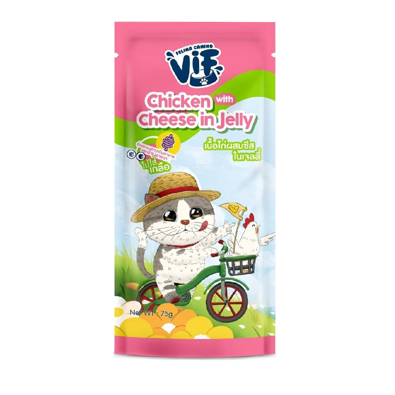Felina canino VIF 75g Adult ไก่ชีสเยลลี่