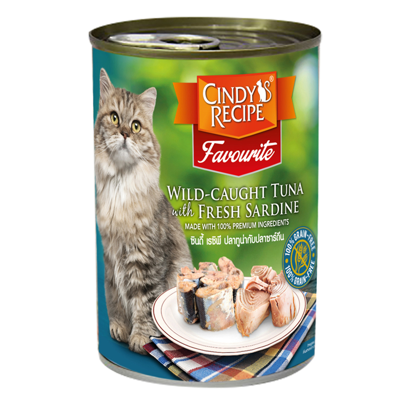 Cindy Recipe 400g อาหารแมวแบบเปียก