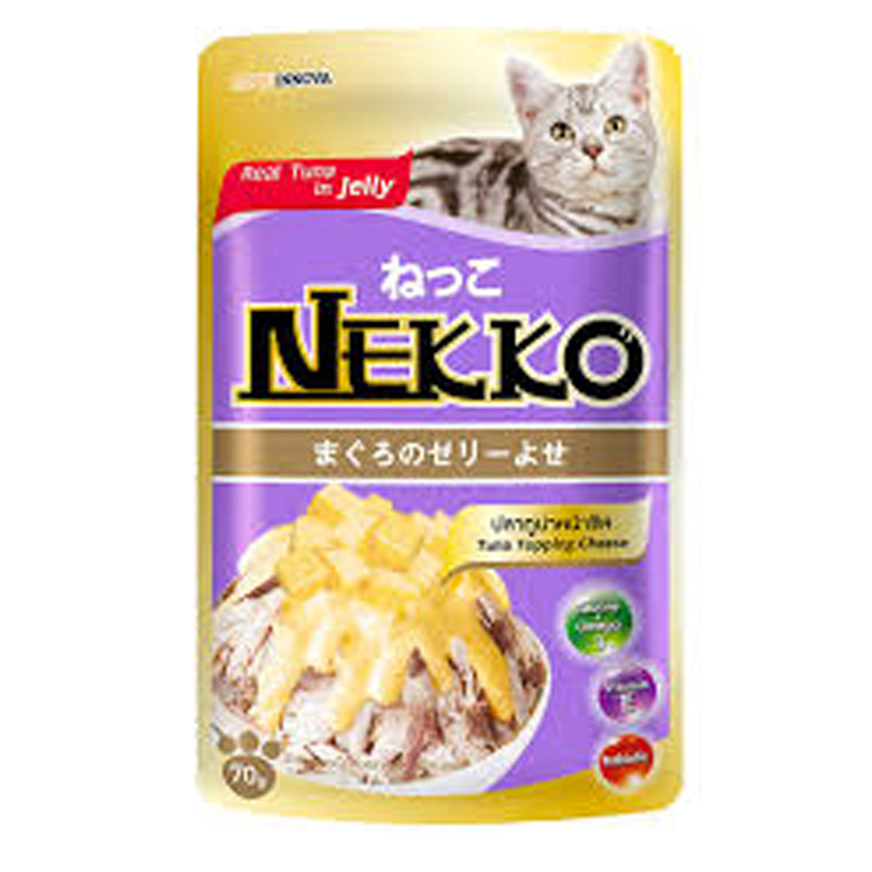 NEKKO อาหารเปียกสำหรับแมว ทูน่าชีส เจลลี่ 70 g