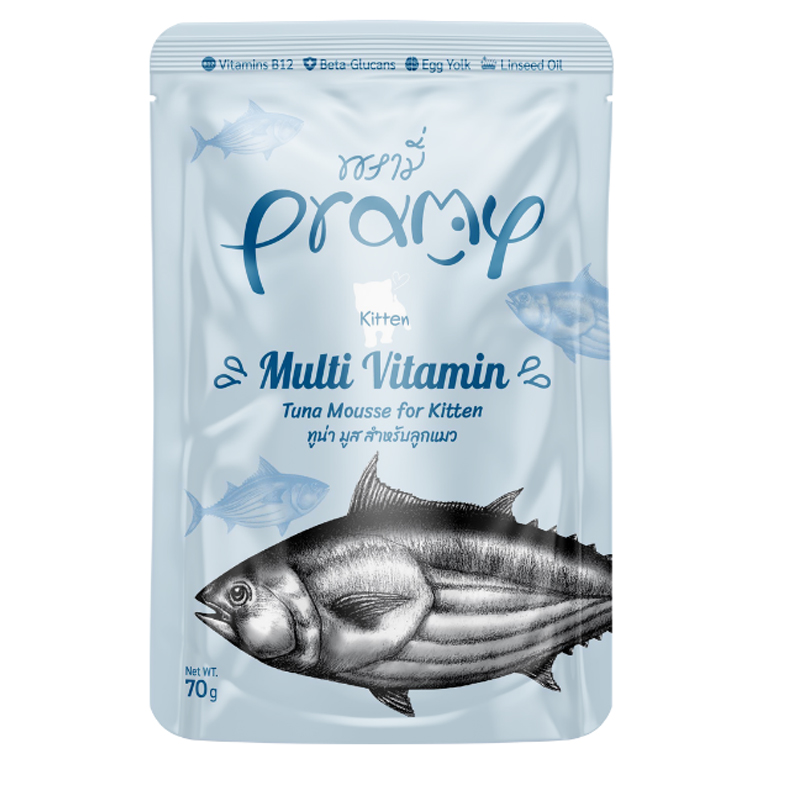 Pramy อาหารเปียกลูกแมว รสทูน่ามูส 70g