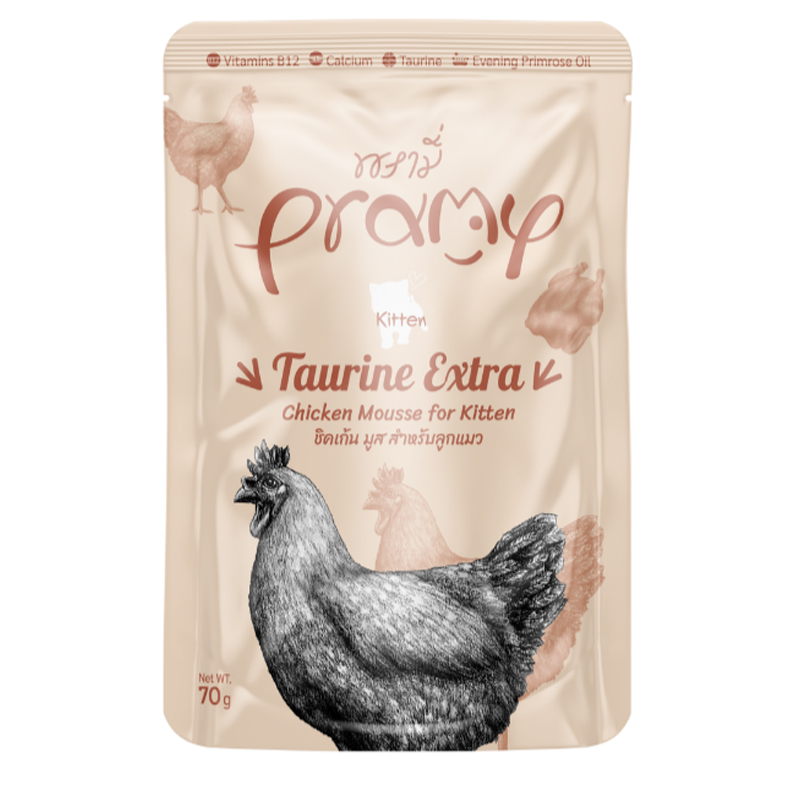 Pramy อาหารเปียกลูกแมว รสไก่มูส 70g