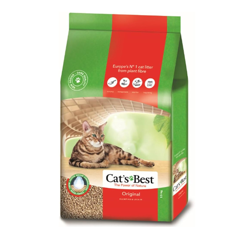 Cat's Best original 10 L ทรายแมวธรรมชาติ สำหรับแมวขนสั้น