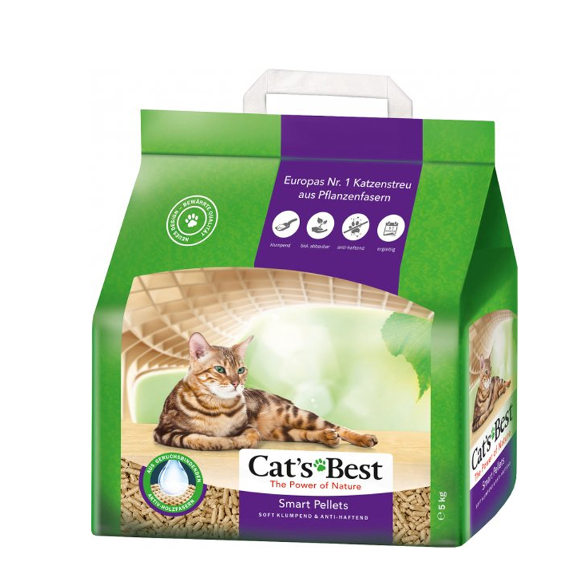 Cat's Best Smart pellet 10 L (5Kg) ทรายแมวไม้ธรรมชาติสำหรับแมวขนยาว