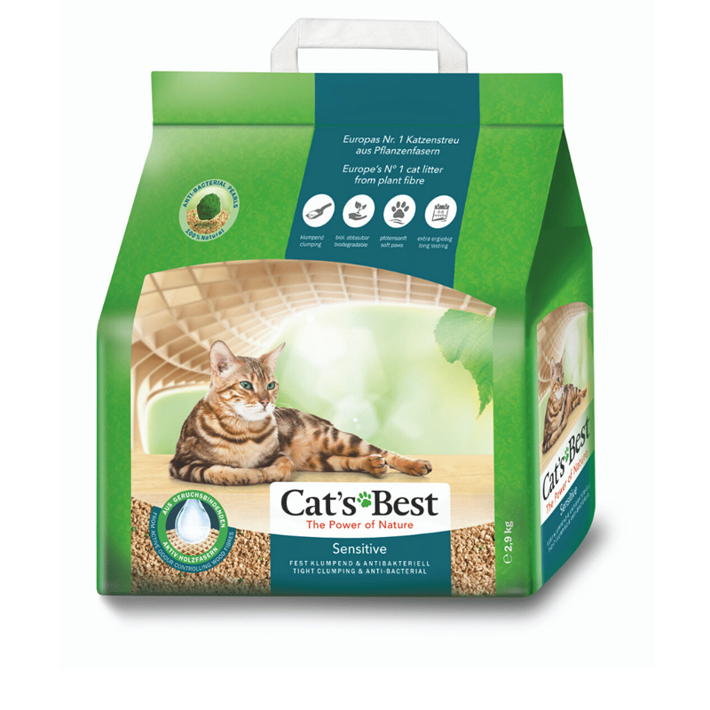 Cat's Best Sensitive 8 L ทรายแมวสำหรับแมว เม็ดละเอียด 2.9 kg