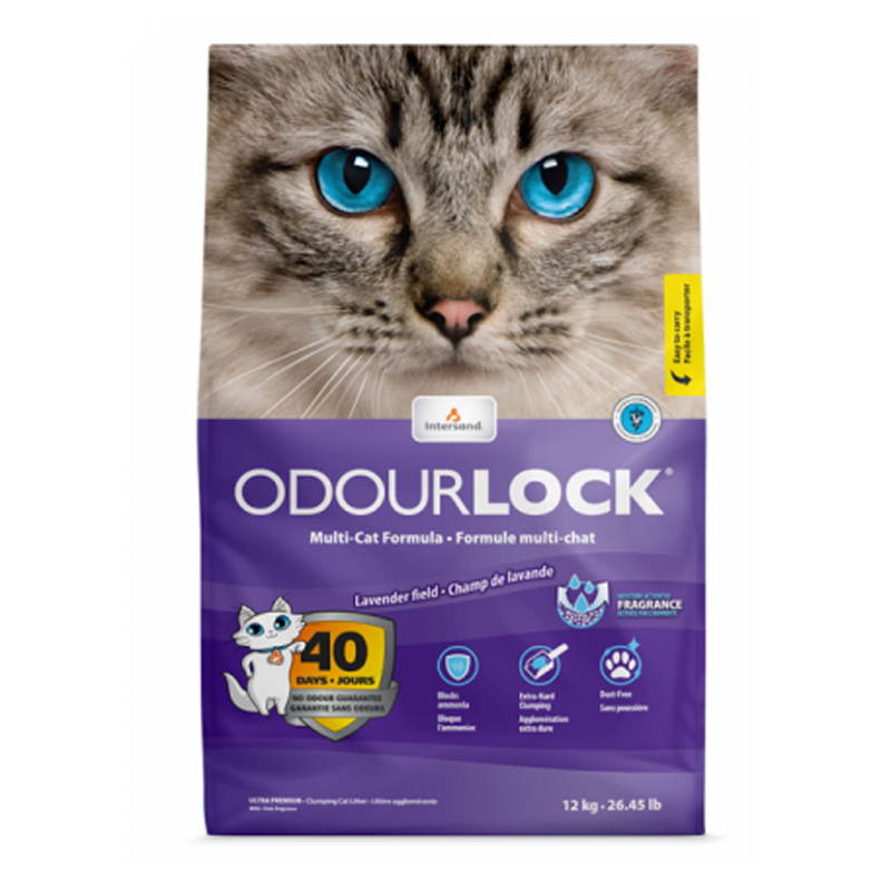 ทรายแมว odourlock 12 kg ลาเวนเดอร์