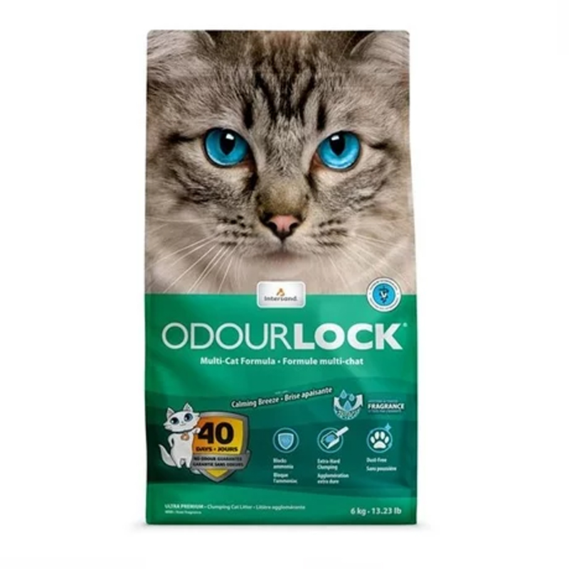 Odour lock BREEZE ทรายแมวหินภูเขาไฟ ดูดกลิ่นดี 6กก.