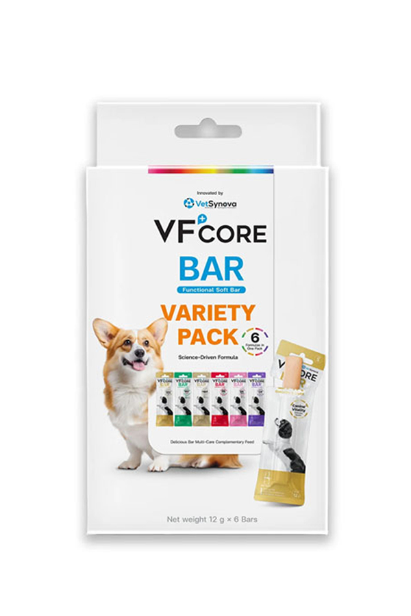 VF core Bar  : S สำหรับสุนัข วิตามินรูปแบบบาร์ สุขภาพดี แสนอร่อย 12gx20 ซอง