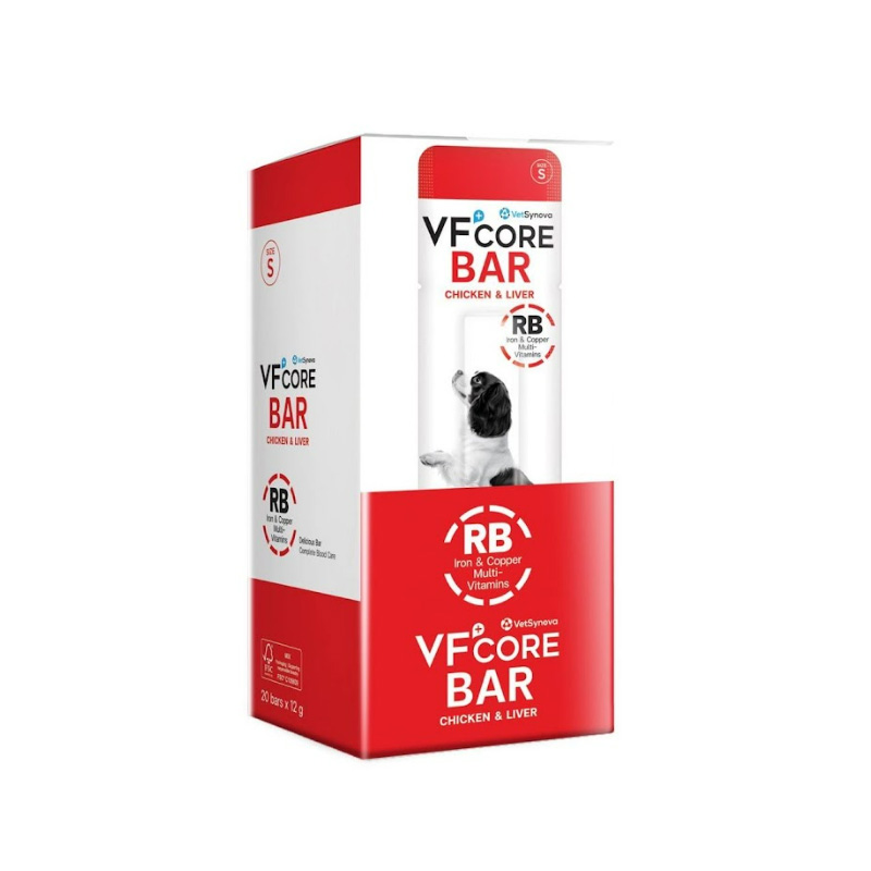 VF core Bar  : S สำหรับสุนัข วิตามินรูปแบบบาร์ สุขภาพดี แสนอร่อย 12gx20 ซอง