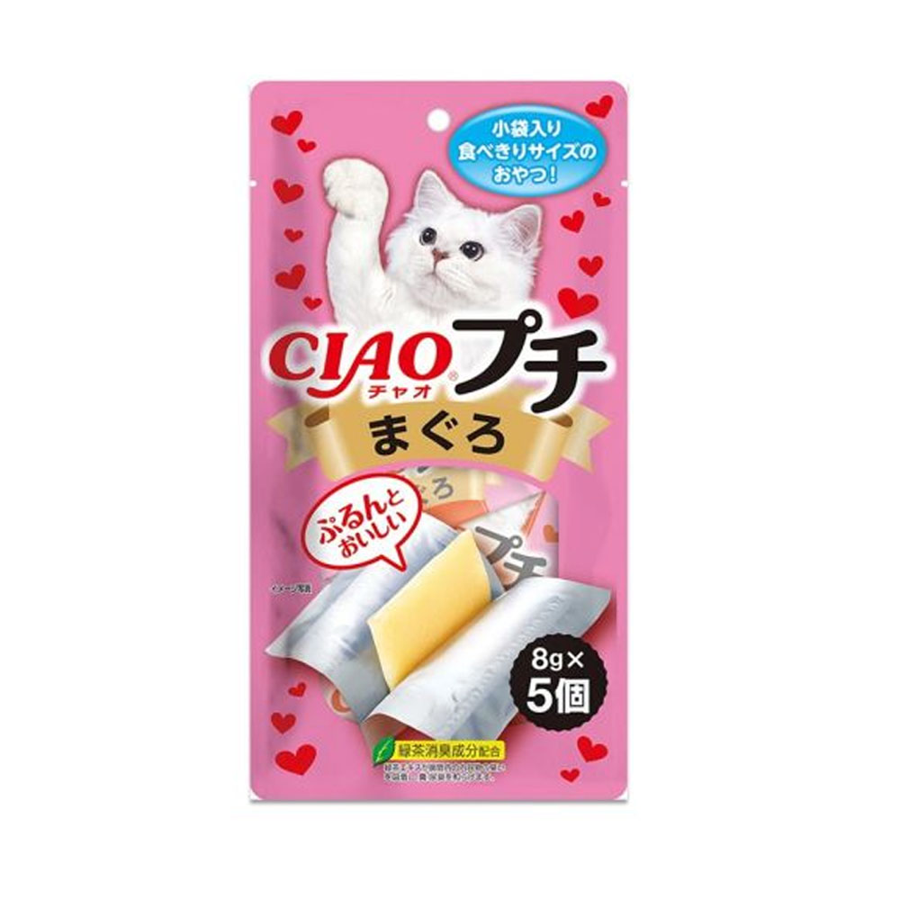 Ciao ชูหรุ เพทิท ปลาทูน่า - ขนมแมวเลียแบบแผ่น 8gx5