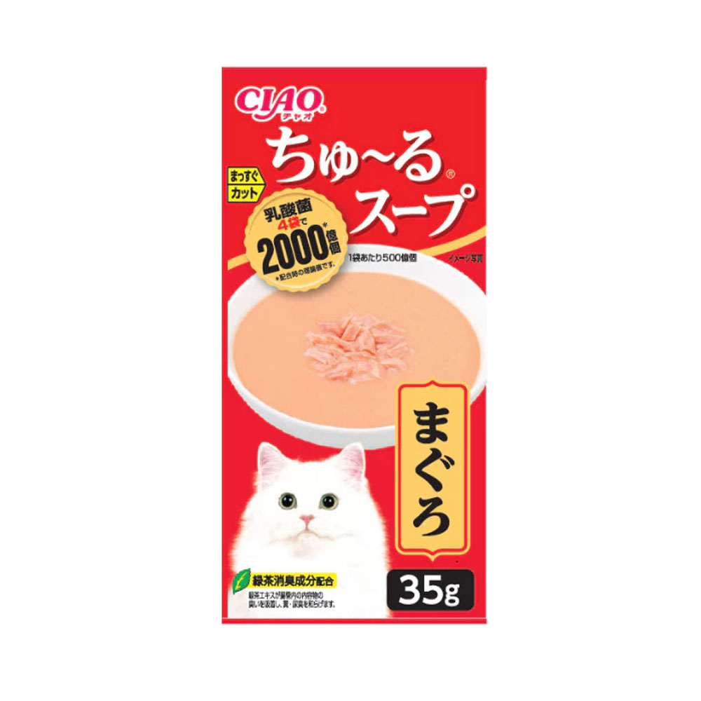 CIAO ชูหรุ แล๊กติก ซุปเพ้าซ์ 4x35g น้ำซุปแมว